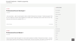 Desktop Screenshot of blog.kedziorski.pl